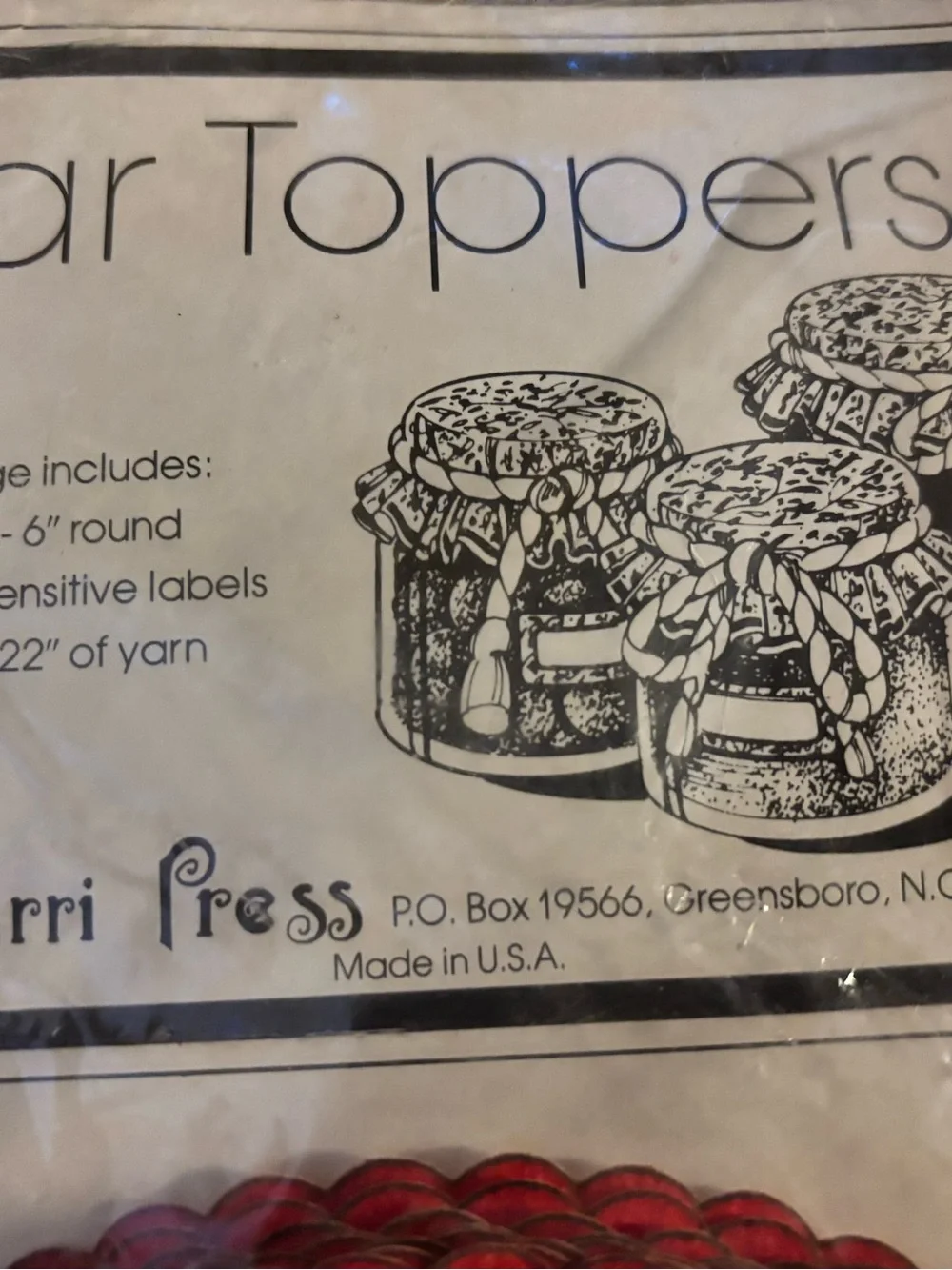 Vintage Potpourri Press Scottie Dog Jar Toppers Set of 2 NOS Canning Covers